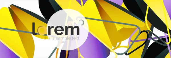 Modernen Geometrischen Hintergrund Plakatvorlage Mit Polygonalen Elementen Vektorillustration — Stockvektor