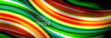 Renk akışı poster. Dalga sıvı şekil renk arka plan. Tasarımınız için sanat tasarım