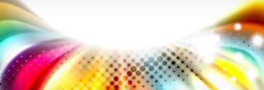 Pürüzsüz sıvı bulanıklık dalga arka plan, renk akışı kavramı, vektör çizim