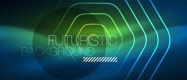 Neon parlak çizgiler, sihirli enerji alanı mavi ışık kavramı, arka plan duvar kağıdı tasarımı