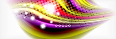 Soyut dalga satırları sıvı sıvı gökkuşağı tarzı renk çizgili arka plan. Sunum, app duvar kağıdı, başlık sayfası veya poster için sanatsal illüstrasyon