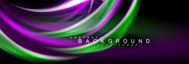 Sıvı renk arka plan, soyut dalgalar çizgiler, renkler ışık zemin üzerinde ışık efektleri ile karıştırma bulanık. Sunum, app duvar kağıdı, başlık sayfası veya poster için sanatsal illüstrasyon vektör