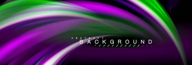 Sıvı renk arka plan, soyut dalgalar çizgiler, renkler ışık zemin üzerinde ışık efektleri ile karıştırma bulanık. Sunum, app duvar kağıdı, başlık sayfası veya poster için sanatsal illüstrasyon vektör