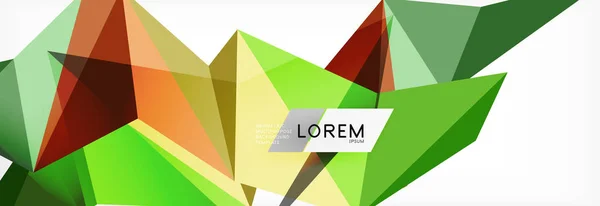 Mosaic triangular low poly style abstract geometric background. Polygonal vector. Abstract white bright technology design. — Stock Vector
