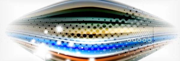 Абстрактные волны линии жидкой жидкости радуги стиль цветовых полос фона. Художественная иллюстрация для презентации, приложения обои, баннер или плакат — стоковый вектор