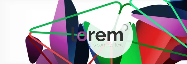 Modernen geometrischen Hintergrund. Plakatvorlage mit polygonalen Elementen — Stockvektor