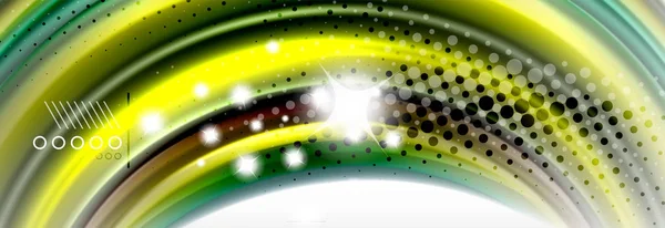 Suave líquido borrão onda fundo, conceito de fluxo de cor, ilustração — Vetor de Stock