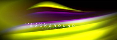 Sıvı renk arka plan, soyut dalgalar çizgiler, renkler ışık zemin üzerinde ışık efektleri ile karıştırma bulanık. Sunum, app duvar kağıdı, başlık sayfası veya poster için sanatsal illüstrasyon vektör