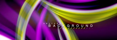 Sıvı renk arka plan, soyut dalgalar çizgiler, renkler ışık zemin üzerinde ışık efektleri ile karıştırma bulanık. Sunum, app duvar kağıdı, başlık sayfası veya poster için sanatsal illüstrasyon vektör