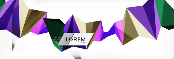 Mosaic triangular low poly style abstract geometric background. Polygonal vector. Abstract white bright technology design. — Stock Vector