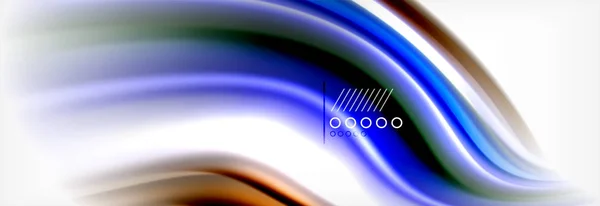 Flüssige Farben abstrakter Hintergrund, bunte geometrische Hintergrund - flüssige Formen Zusammensetzung — Stockvektor