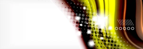 Abstrakte Wellenlinien flüssige Flüssigkeit Regenbogen Stil Farbstreifen Hintergrund. künstlerische Illustration für Präsentation, App-Wallpaper, Banner oder Poster — Stockvektor