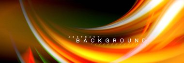 Sıvı renk arka plan, soyut dalgalar çizgiler, renkler ışık zemin üzerinde ışık efektleri ile karıştırma bulanık. Sunum, app duvar kağıdı, başlık sayfası veya poster için sanatsal illüstrasyon vektör