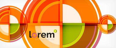 Çok renkli yuvarlak şekiller arka plan