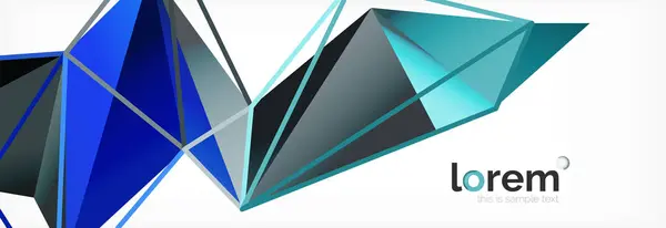 Vector kleurrijke geometrische driehoek achtergrond, ontwerp van de banner van het kristal — Stockvector