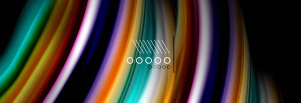 Affiche de flux de couleur. Onde Liquide forme couleur fond. Design d'art pour votre design — Image vectorielle