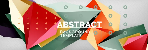 3D polygonale Form geometrischer Hintergrund, dreieckige moderne abstrakte Komposition — Stockvektor