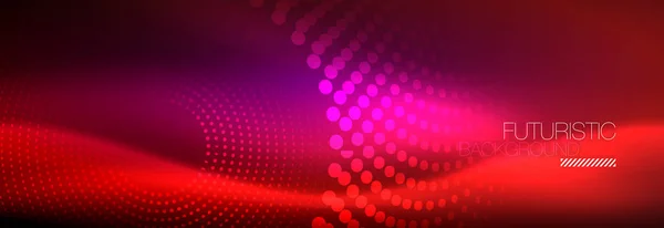Vector neon rood gestippeld abstracte achtergrond — Stockvector