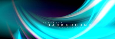 Sıvı renk arka plan, soyut dalgalar çizgiler, renkler ışık zemin üzerinde ışık efektleri ile karıştırma bulanık. Sunum, app duvar kağıdı, başlık sayfası veya poster için sanatsal illüstrasyon vektör