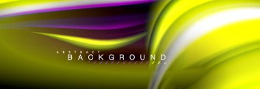 Sıvı renk arka plan, soyut dalgalar çizgiler, renkler ışık zemin üzerinde ışık efektleri ile karıştırma bulanık. Sunum, app duvar kağıdı, başlık sayfası veya poster için sanatsal illüstrasyon vektör