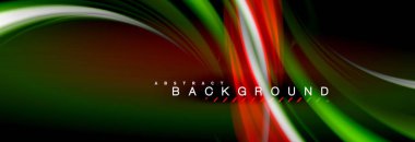 Sıvı renk arka plan, soyut dalgalar çizgiler, renkler ışık zemin üzerinde ışık efektleri ile karıştırma bulanık. Sunum, app duvar kağıdı, başlık sayfası veya poster için sanatsal illüstrasyon vektör