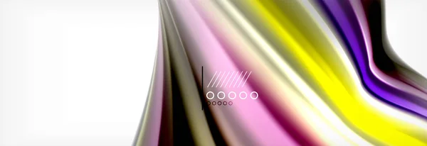 Абстрактные волны линии жидкой жидкости радуги стиль цветовых полос фона. Художественная иллюстрация для презентации, приложения обои, баннер или плакат — стоковый вектор