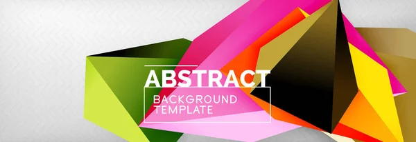 3D veelhoekige vorm geometrische achtergrond, driehoekige moderne abstracte compositie — Stockvector