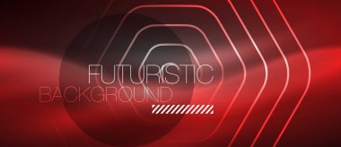 Siyah ve parlak renkli çizgiler neon tasarım, magin techno şablon arka plan