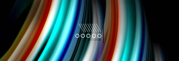 Cartaz de fluxo de cor. Onda líquido forma fundo de cor. Design de arte para o seu design — Vetor de Stock