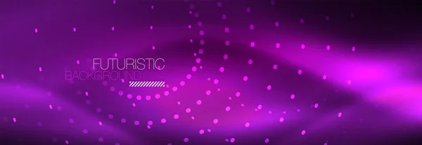 点線の円背景ベクトル紫ネオン — ストックベクタ