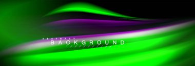 Sıvı renk arka plan, soyut dalgalar çizgiler, renkler ışık zemin üzerinde ışık efektleri ile karıştırma bulanık. Sunum, app duvar kağıdı, başlık sayfası veya poster için sanatsal illüstrasyon vektör