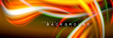 Sıvı renk arka plan, soyut dalgalar çizgiler, renkler ışık zemin üzerinde ışık efektleri ile karıştırma bulanık. Sunum, app duvar kağıdı, başlık sayfası veya poster için sanatsal illüstrasyon vektör