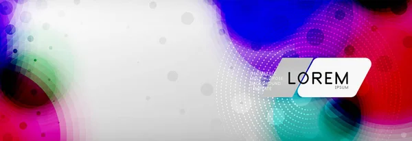 Résumé de fond - forme floue de cercle de couleur pointillée, bulles techno — Image vectorielle