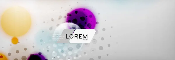 Résumé de fond - forme floue de cercle de couleur pointillée, bulles techno — Image vectorielle