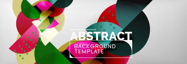 Circle background abstract. Trendy shapes composition — Stock Vector