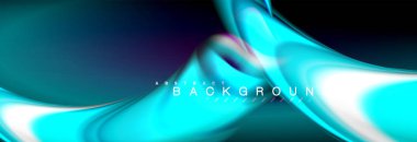 Sıvı renk arka plan, soyut dalgalar çizgiler, renkler ışık zemin üzerinde ışık efektleri ile karıştırma bulanık. Sunum, app duvar kağıdı, başlık sayfası veya poster için sanatsal illüstrasyon vektör