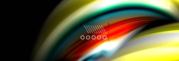 Постер кольорових хвиль веселки. Дизайн форм хвилі — стоковий вектор