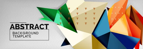Mosaik Dreieckigen Formen Komposition Geometrischen Modernen Hintergrund Dreiecke Und Polygone — Stockvektor