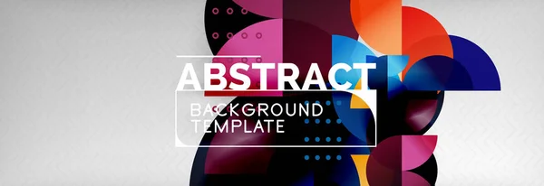 Círculo vector fondo geométrico abstracto, color formas redondas composición en gris — Archivo Imágenes Vectoriales