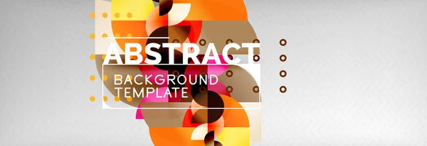 Fond abstrait, composition géométrique du cercle — Image vectorielle