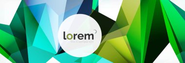 Modern geometrik arka plan. Çokgen öğeler ile poster şablonu