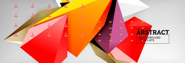 3d forma poligonale sfondo geometrico, triangolare composizione astratta moderna — Vettoriale Stock