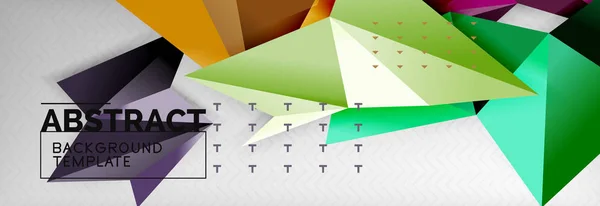 Абстрактный фон, цветовая геометрическая композиция треугольников на сером фоне — стоковый вектор