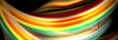 Renk akışı poster. Dalga sıvı şekil renk arka plan. Tasarımınız için sanat tasarım