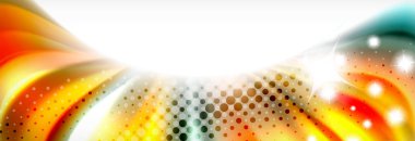 Soyut dalga satırları sıvı sıvı gökkuşağı tarzı renk çizgili arka plan. Sunum, app duvar kağıdı, başlık sayfası veya poster için sanatsal illüstrasyon