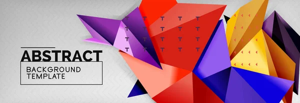 Driehoeken achtergrond techno sjabloon — Stockvector