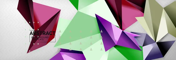 그레이 색상 기하학적 인 삼각형 구성 비행 추상 배경 — 스톡 벡터