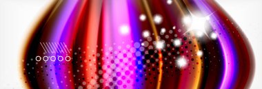 Soyut dalga satırları sıvı sıvı gökkuşağı tarzı renk çizgili arka plan. Sunum, app duvar kağıdı, başlık sayfası veya poster için sanatsal illüstrasyon