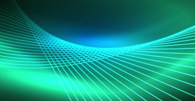 Neon parlayan sihirli arka plan, neon afiş, gece gökyüzü duvar kağıdı. Sihirli ışığı efekti. Noel soyut desen.