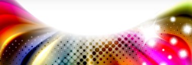 Soyut dalga satırları sıvı sıvı gökkuşağı tarzı renk çizgili arka plan. Sunum, app duvar kağıdı, başlık sayfası veya poster için sanatsal illüstrasyon